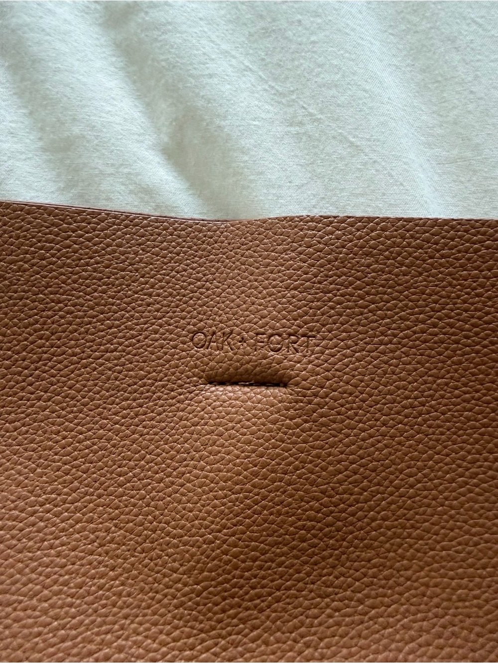 Oak & Fort Vegan Leather City Tote Bag in Brown - Picture 3 of 5